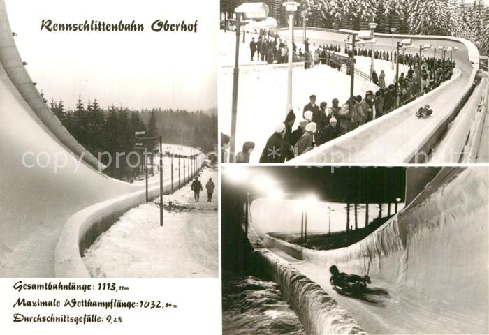 Bobsport Rennschlittenbahn Oberhof