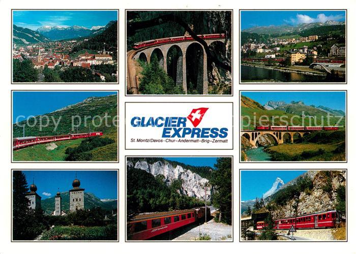 Eisenbahn Glacier-Express St. Moritz Zermatt