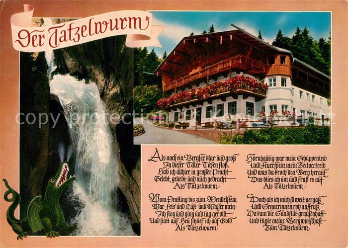 Gedicht auf AK Joseph Viktor von Scheffel Gasthof Tatzelwurm