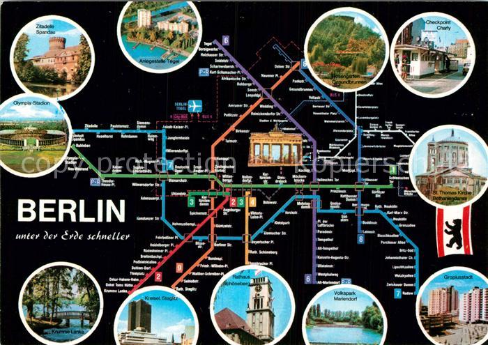 U-Bahn Subway Underground Metro Berlin Bahnlinien-Netz