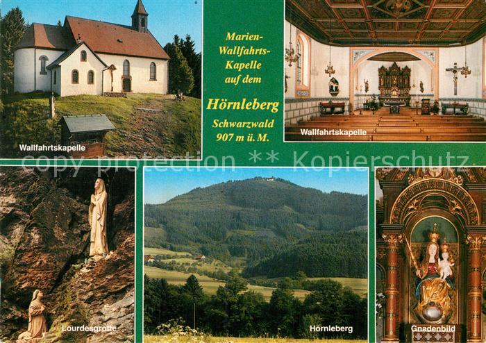Hoernleberg Marien Wallfahrtskapelle Lourdesgrotte Gnadenbild