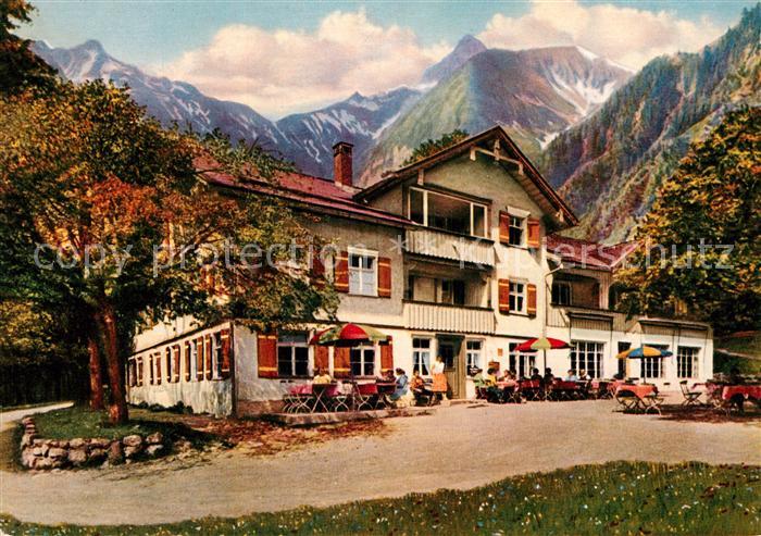 Oberstdorf Berggasthof Spielmannsau Kratzer Trettachspitze