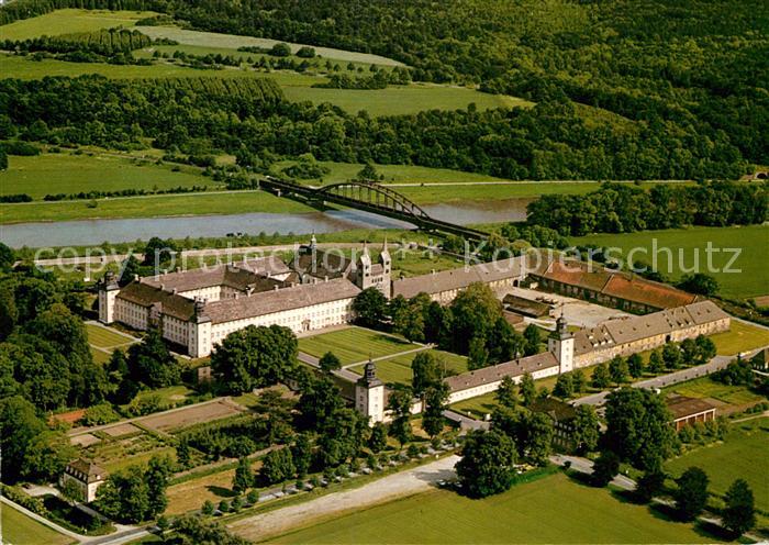 Hoexter Weser Fliegeraufnahme Schloss Corvey