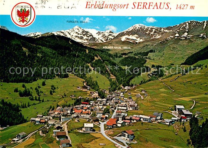 Serfaus Tirol Fliegeraufnahme Komperdellgebiet Koelner Haus Furgler