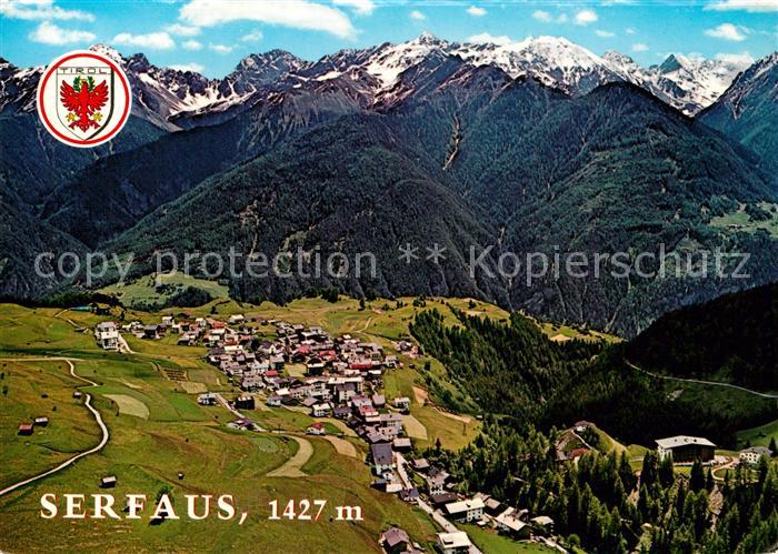 Serfaus Tirol Fliegeraufnahme Komperdellgebiet Glockturmgebirge