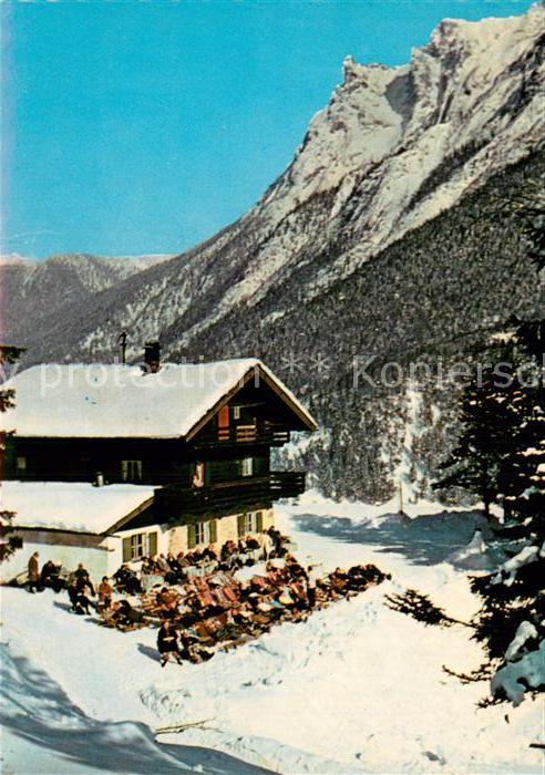 Mittenwald Bayern Gasthaus Gletscherschiff Winter
