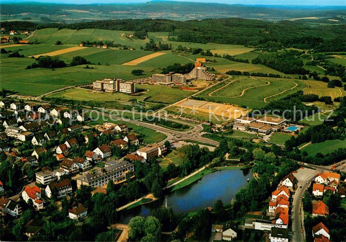 Horn-Bad Meinberg Fliegeraufnahme Kurparksee Bewegungszentrum Kliniken