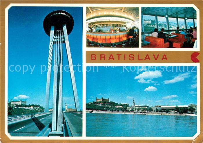Bratislava Pressburg Pozsony Kaviaren Bruecke Restaurant Panorama Schloss