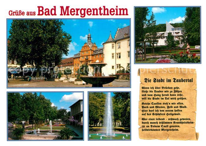 Bad Mergentheim Stadtansichten Springbrunnen Parkanlagen
