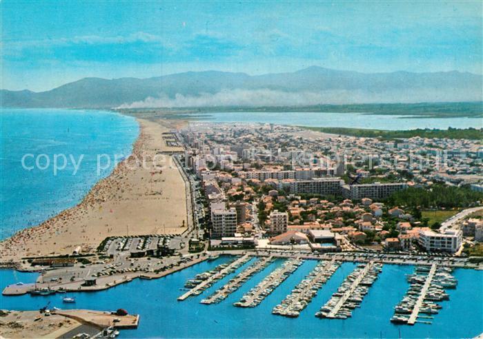 Canet Plage Fliegeraufnahme Hafen