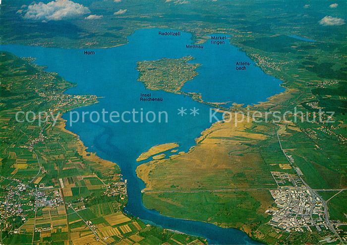 Radolfzell Bodensee Fliegeraufnahme Insel Reichenau