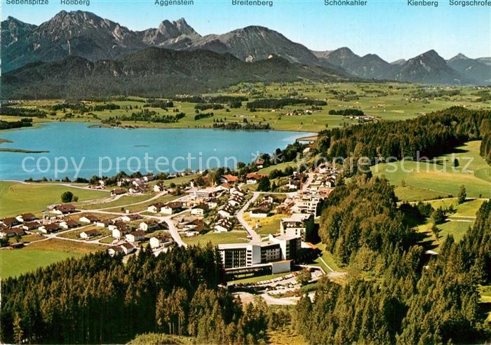 Hopfen See Fliegeraufnahme Kurhotel Kurklinik Enzensberg