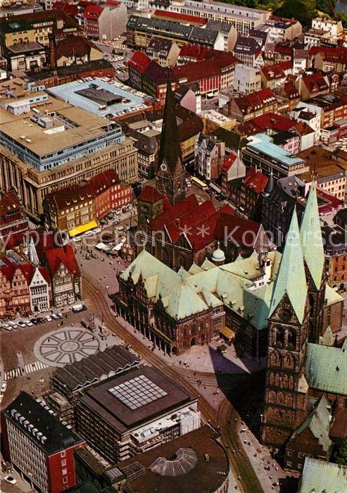 BREMEN  CITY Fliegeraufnahme Marktplatz Kirche