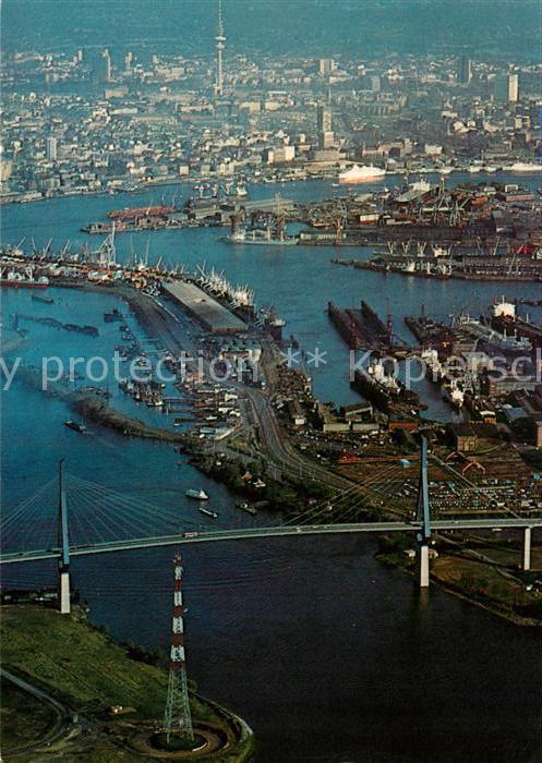 HAMBURG CITY Fliegeraufnahme Kohlbrandbruecke