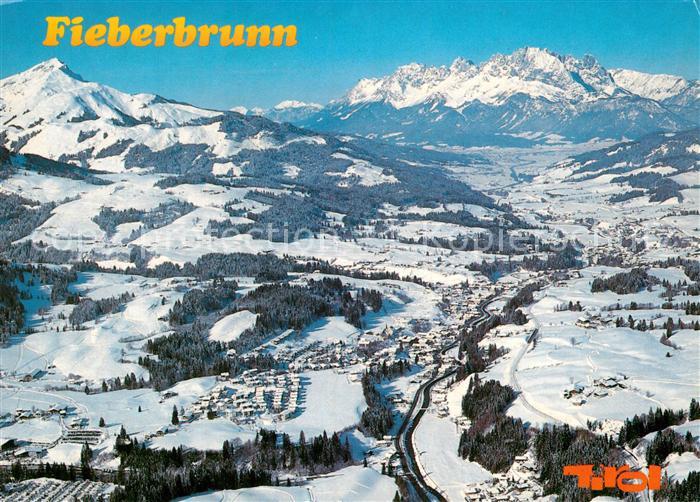 Fieberbrunn Tirol Fliegeraufnahme Winter