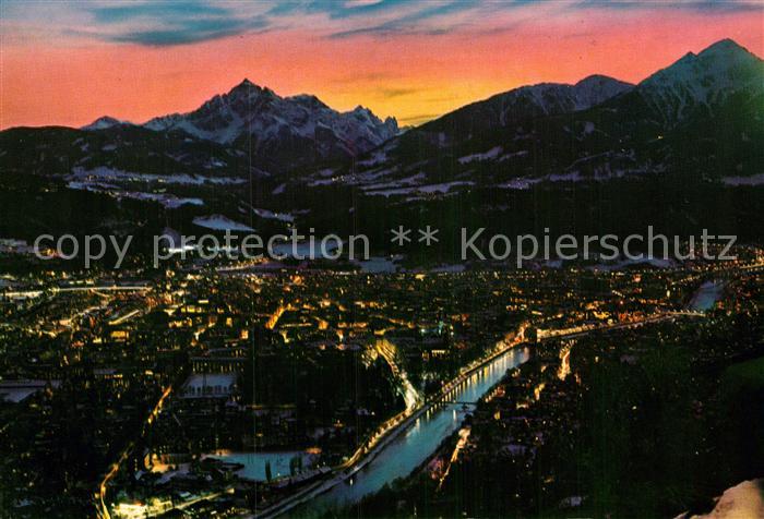 Innsbruck Blick von der Hungerburg Sonnenuntergang
