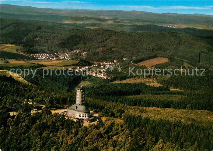 Hohe Bracht Fliegeraufnahme Aussichtsturm