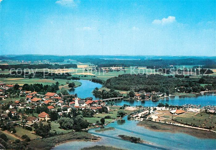 Seebruck Chiemsee Fliegeraufnahme