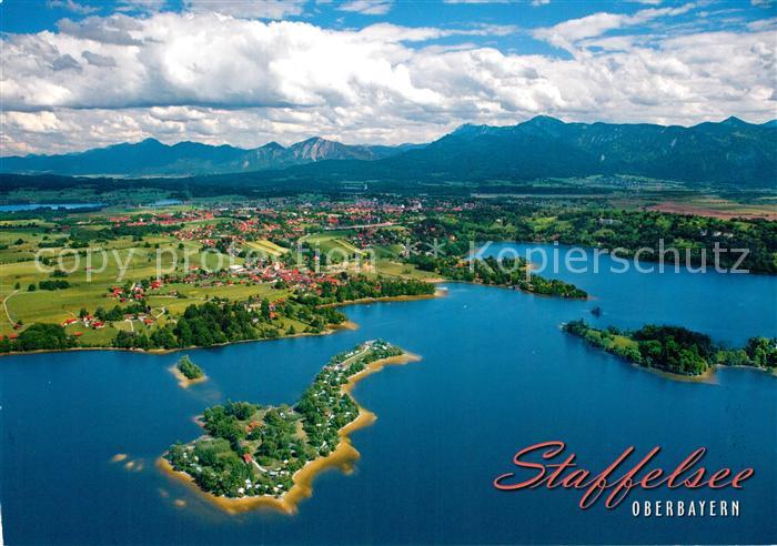 Staffelsee Fliegeraufnahme Seehausen Murnau Ohlstadt Jochberg Heimgarten