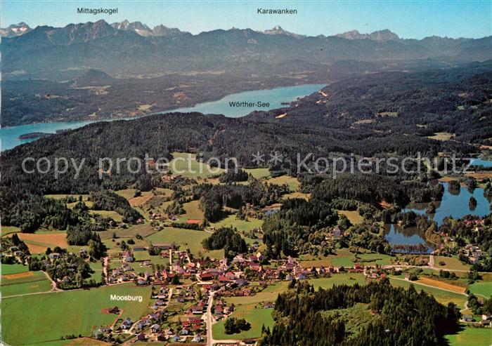 Moosburg Isar Fliegeraufnahme mit W?rther-See Karawanken Mittagskogel