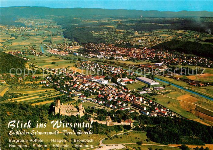 Loerrach Fliegeraufnahme Wiesental