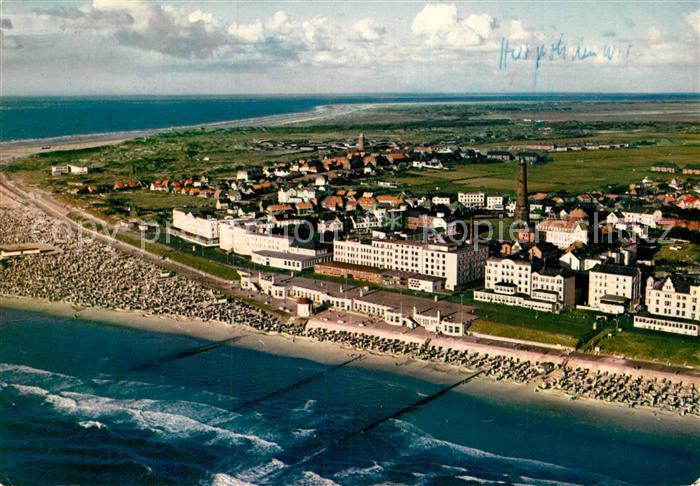 BORKUM Nordseebad Niedersachsen Fliegeraufnahme mit Strand