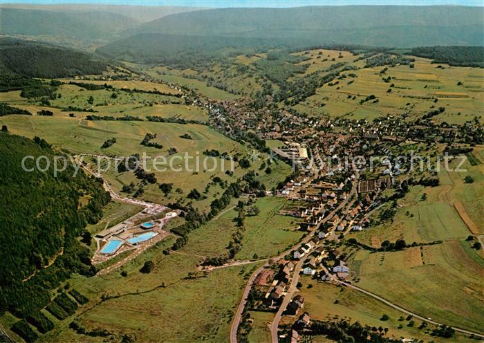 Frammersbach Fliegeraufnahme mit Freibad