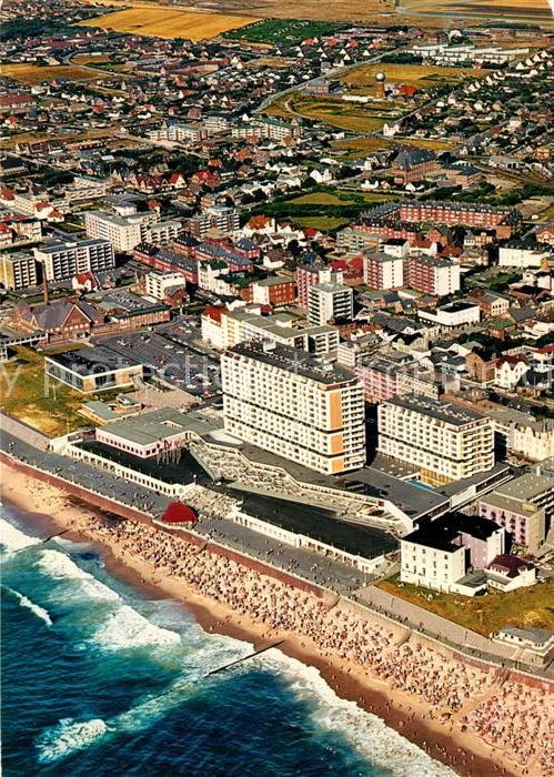 Westerland Sylt Fliegeraufnahme mit Strand