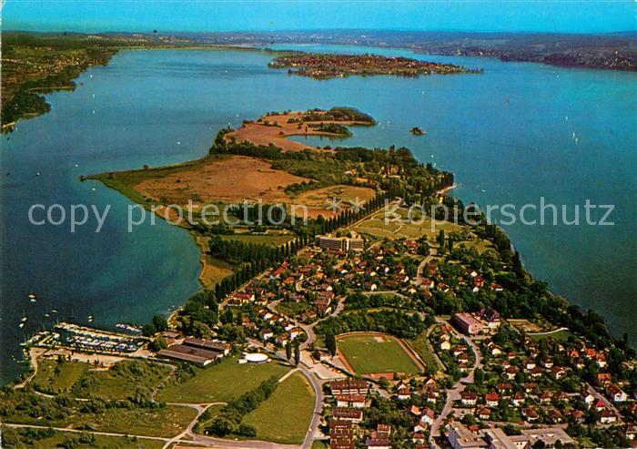 Radolfzell Bodensee Fliegeraufnahme Halbinsel Mettnau