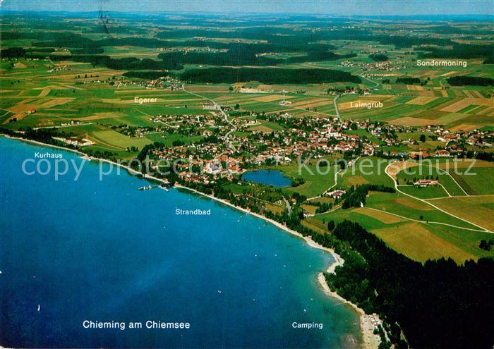 Chieming Chiemsee Fliegeraufnahme