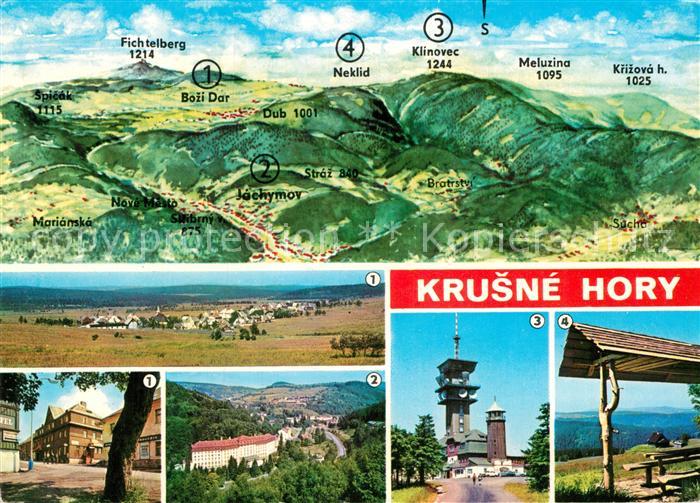 Krusne Hory Panoramakarte Jachymov Bozi Dar