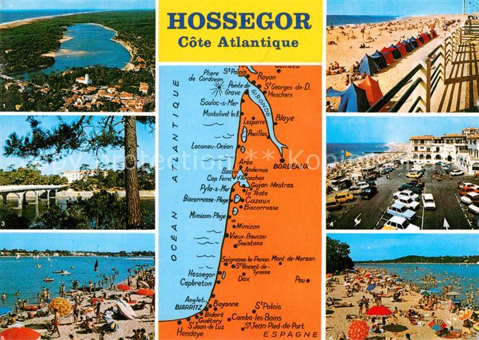 Hossegor Soorts Landes Strand Fliegeraufnahme Lageplan