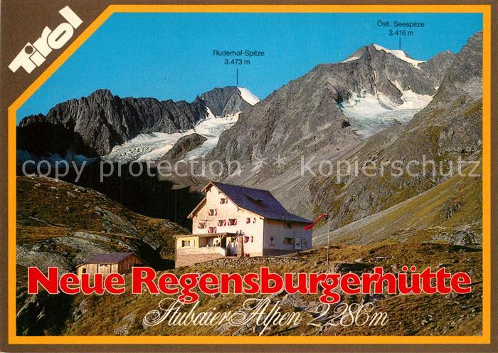 Regensburgerhuette oesterreich Stubaier Alpen