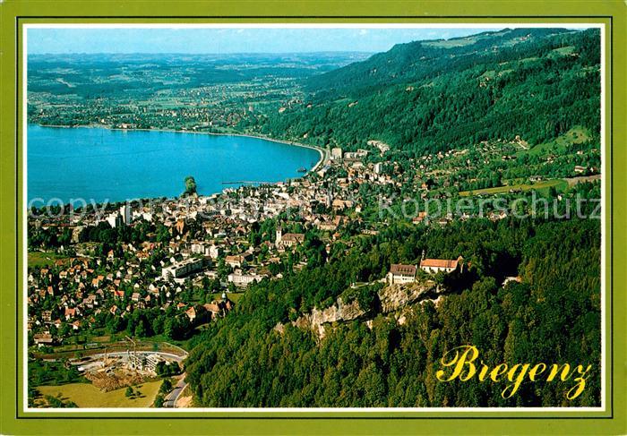 Bregenz Vorarlberg Fliegeraufnahme Bodensee mit Gebhardsberg