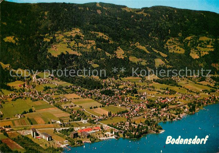 Bodensdorf Ossiacher See Fliegeraufnahme Seepartie