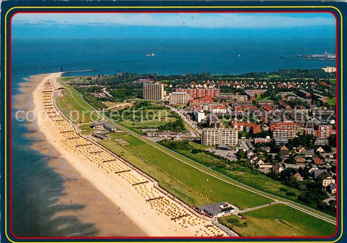 Cuxhaven Doese Nordseebad Fliegeraufnahme mit Strand
