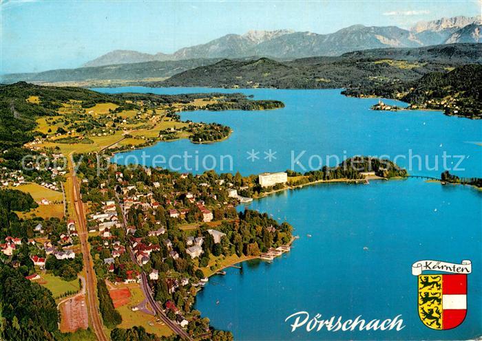 Poertschach Woerthersee Fliegeraufnahme mt Maria Woerth Karawanken