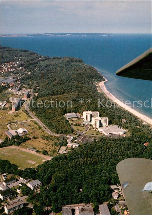 Sellin Ruegen Fliegeraufnahme Cliff-Hotel  mit Strand