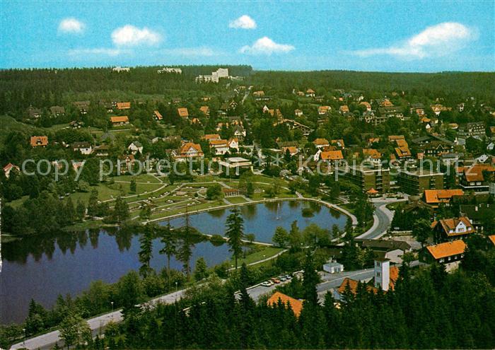 Hahnenklee-Bockswiese Harz Fliegeraufnahme Partie am See