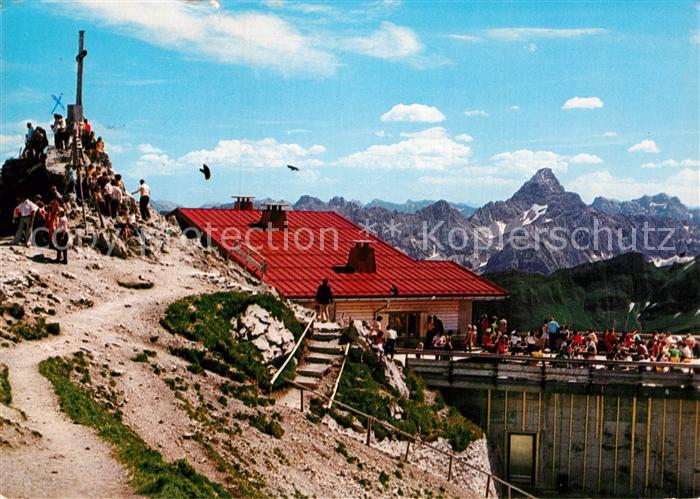 Nebelhorn Gipfelstation mit Hochvogel