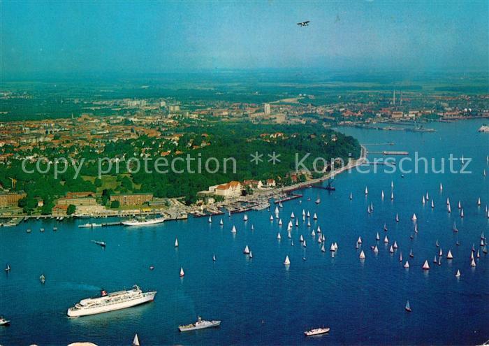 KIEL  CITY Fliegeraufnahme Olympiahafen mit Foerde Faehrschiff Stena Germanica