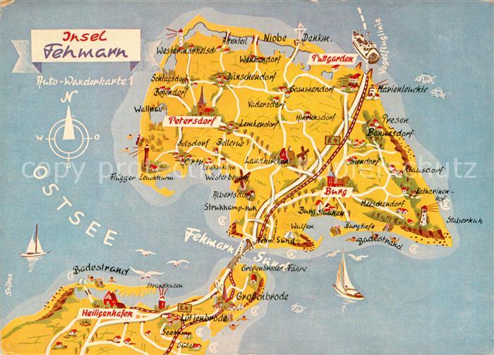 Insel Fehmarn Lageplan