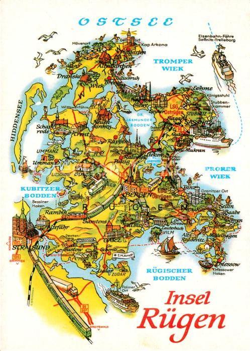 Insel Ruegen Lageplan