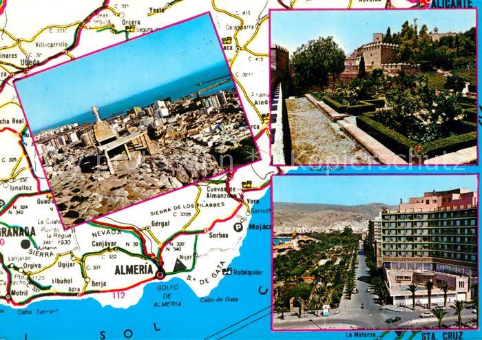 Almeria Landkarte Fliegeraufnahme Sta Cruz