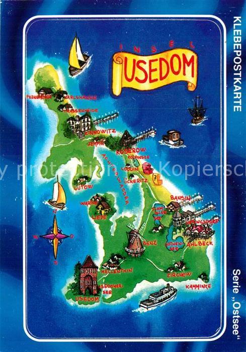 Usedom Mecklenburg-Vorpommern Lageplan