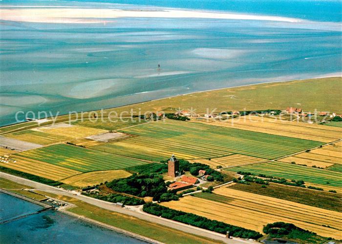 Insel Neuwerk Fliegeraufnahme mit Vogelschutzinsel Scharhoern