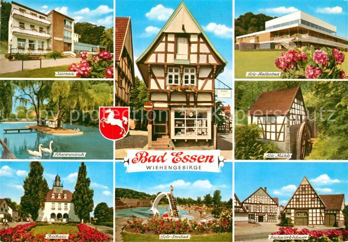 Bad Essen Alte Muehle Fachwerkhaeuser Rathaus