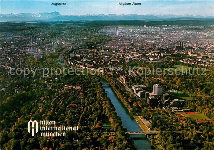 Muenchen Bayern Fliegeraufnahme Hilton International