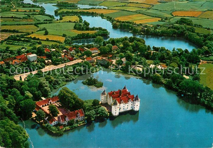 Gluecksburg Ostseebad Wasserschloss 16. Jhdt. Flensburger Foerde Fliegeraufnahme