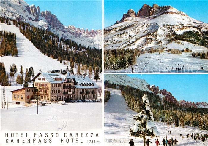 Karerpass Suedtirol Hotel Passo Carezza Wintersportplatz Dolomiten